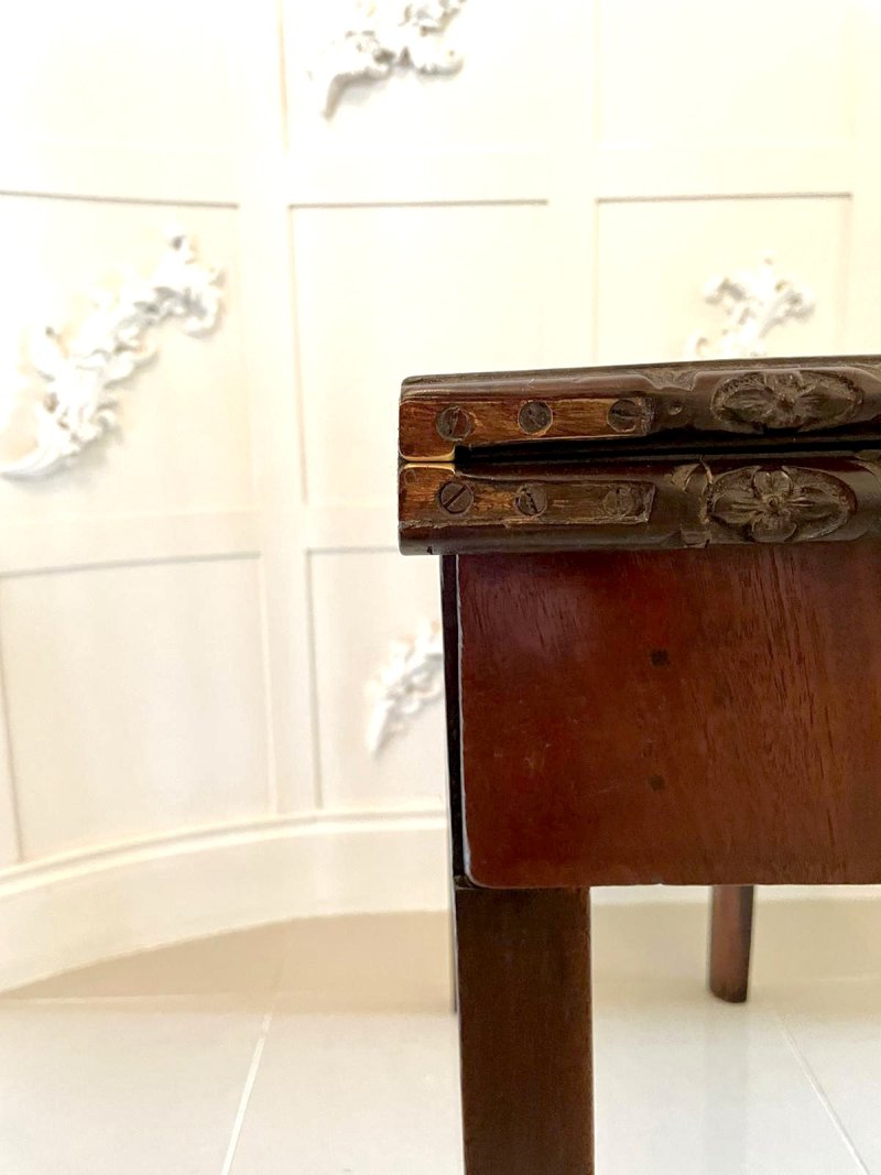 Antique 18th Century George III Chippendale Mahogany Carved Card Table - Image 2